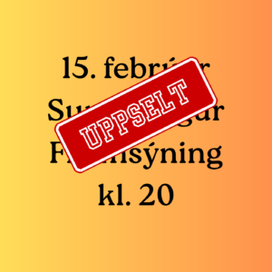 Frumsýning kl.20 | 15. febrúar | Sunnudagur